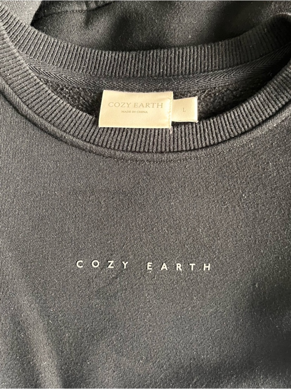 Cozy Earth - Women's Black Set - Sweatshirt & Sweatpant - Large set